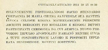 telegramma benedizione