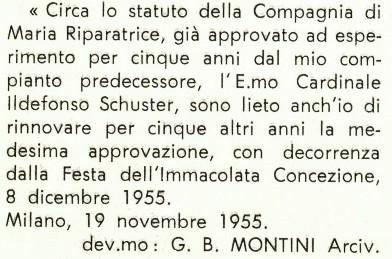 approvazione Montini